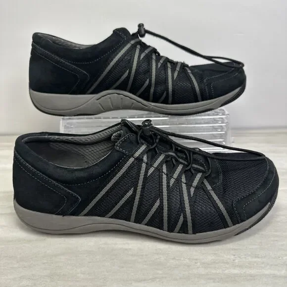 DANSKO Honor Sport Sneaker Women's Size 8.5-9 EUR 39 Black Leather Comfort Nurse - Picture 1 of 12